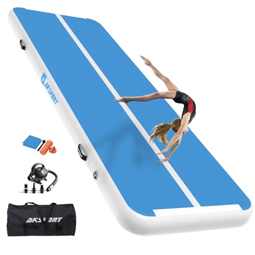 AKSPORT Air Matte Track Tumbling Matte, 3/4/5/6m Aufblasbar Gymnastikmatte Tumbling Matten mit Luftpumpe für Zuhause/Taumel/Turnhalle/Ausbildung/Cheerleading, 300x100x10cm AKSPORT Air Matte Track Tumbling Matte, 3/4/5/6m Aufblasbar Gymnastikmatte Tumbling Matten mit Luftpumpe für Zuhause/Taumel/Turnhalle/Ausbildung/Cheerleading, 300x100x10cm von AKSPORT