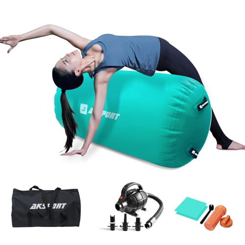 AKSPORT Air Roller Aufblasbare Rollen Air Barrel Gymnastik Roller für Rückbeugen und Rückenhandfedern Übungstraining für den Heimgebrauch/Yoga/Cheerleading/Tumbling/Back Walkovers AKSPORT Air Roller Aufblasbare Rollen Air Barrel Gymnastik Roller für Rückbeugen und Rückenhandfedern Übungstraining für den Heimgebrauch/Yoga/Cheerleading/Tumbling/Back Walkovers von AKSPORT