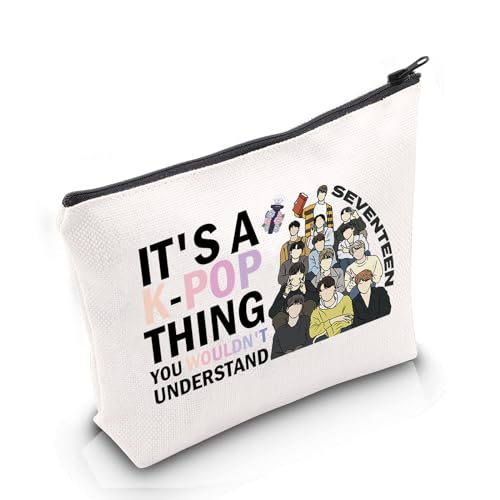 AKTAP Kpop Make-up-Tasche für 17 Mitglieder, Kpop Boy Group Geschenk It's A K-Pop Thing You Wouldn't Understand, Reißverschlusstasche für 17 Fans, 17 K-Pop Thing Mb, modisch von AKTAP