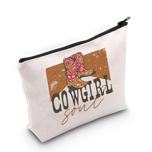 Cowgirl Soul Kosmetiktasche, Cowgirl-Geschenk, Country-Cowgirl-Reise-Make-up-Tasche, Country-Musik-Geschenk für Cowgirl, Retro, Cowgirl-Soul-Tasche, Cowgirl Soul-py2, MB von AKTAP