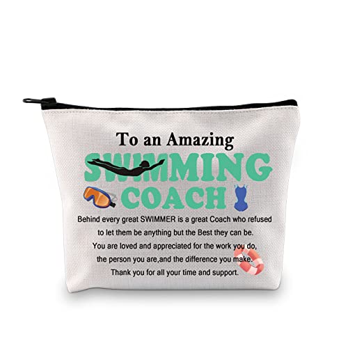 Schwimmtrainer, Make-up-Tasche, Schwimmtrainer, Geschenk für einen erstaunlichen Schwimmtrainer, mit Reißverschluss, Dankeschön-Trainer, Geschenk, Swim Coach Make-up-Tasche, Modisch von AKTAP