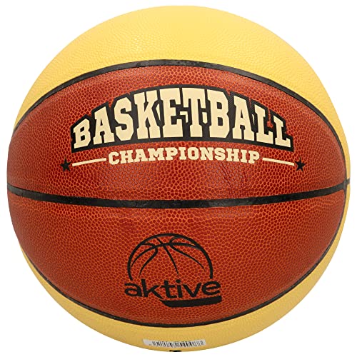 AKTIVE 54008 Basketball, Basketball, Größe 5, Orange und Beige, Gewicht 650 g, Outdoor-Sport, Basketball, Sport von AKTIVE