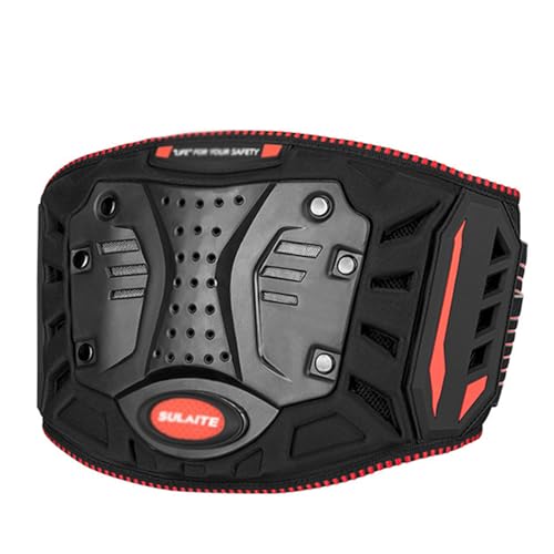 AKTree Motorrad-Nierenschutzgurte, stoßfester, schützender Motocross-Fahrer-Motorrad-Rückenstützgürtel für Geländefahrten,Red,11 * 115cm von AKTree