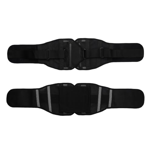 AKTree Rückenbandage für Damen und Herren, Verstellbarer, Ultra-atmungsaktiver Lendenwirbelstützgürtel, Rückenstützgürtel für Bewegungsmangel, Arbeit, Sport,Black,L von AKTree