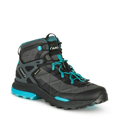 AKU Damen Rocket Mid Dfs GTX W's Wanderschuhe, Schwarz/Türkis, 36 von AKU