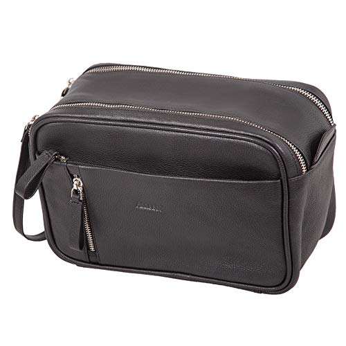 ALASSIO 47036 Kulturtasche Salina, Kulturbeutel aus Echtleder, Reisetasche für Herren und Damen mit Reißverschluss Hauptfach, Waschtasche in schwarz, Kosmetiktasche ca. 16 x 24,5 x 12 cm ALASSIO 47036 Kulturtasche Salina, Kulturbeutel aus Echtleder, Reisetasche für Herren und Damen mit Reißverschluss Hauptfach, Waschtasche in schwarz, Kosmetiktasche ca. 16 x 24,5 x 12 cm von ALASSIO