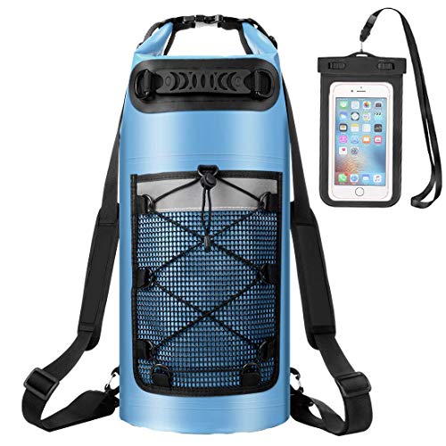 ALEENUN wasserdichte Tasche mit Handy-Tasche und langem verstellbarem Gurt für Outdoor-Aktivitäten und Wassersport, Camping, 10 l/20 l/30 l, blau, 20 l, traditionell, blau, (20L) UK, Traditionell ALEENUN wasserdichte Tasche mit Handy-Tasche und langem verstellbarem Gurt für Outdoor-Aktivitäten und Wassersport, Camping, 10 l/20 l/30 l, blau, 20 l, traditionell, blau, (20L) UK, Traditionell von ALEENUN