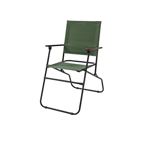 ALEjon Für große Menschen Klappstuhl Armeefarbe Eisenhalterung Reise tragbarer starker Stuhl Bär 120 kg (Farbe: Fennel Green MAX) von ALEjon