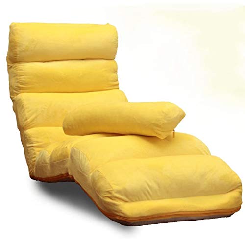 ALEjon Klappbarer Lazy Sofa-Stuhl, stilvolles Sofa, Schlafsofa, Liegestuhl mit Kissen, abnehmbares kleines Sofa, Balkon, Freizeit-Sitzliege von ALEjon