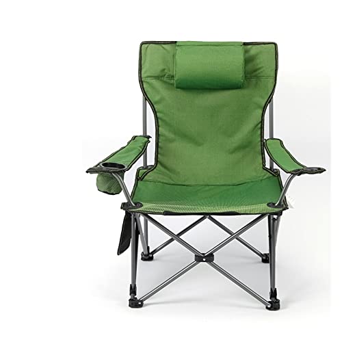 ALEjon Robuster tragbarer Camping-Klappstuhl für Erwachsene mit Getränkehalter, Kissen und Tragetasche (Farbe: Blau) von ALEjon