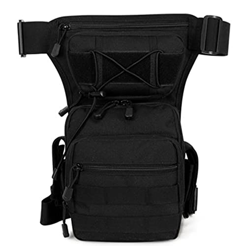 ALI2 Drop Leg Bag Oberschenkel Packs Tactical Oberschenkel Pack Taille Hip Bag für Männer/Frauen Outdoor Wandern Radfahren Camping Reisen,Schwarz von ALI2