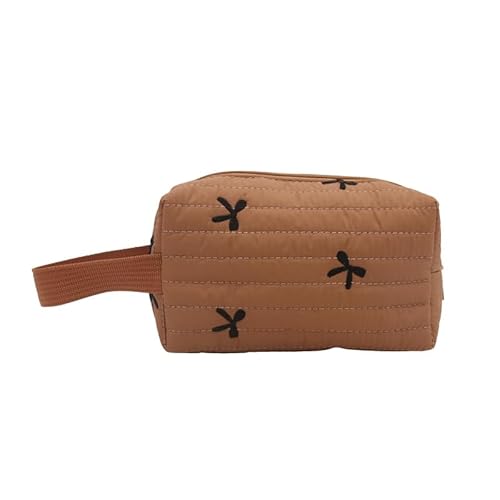 ALINUOYQ Make-up-Tasche for Frauen und Mädchen, geschwollene, gepolsterte Organizer-Tasche, Schleife, Reise-Kulturbeutel mit Reißverschluss, Make-up-Tasche, Reiseutensilien von ALINUOYQ