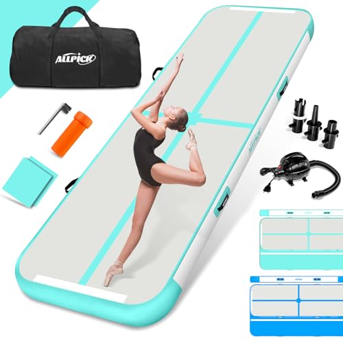 ALLPICK Turnmatte Aufblasbar mit elektrischer Luftpumpe, Länge 3/4/5/6 m Trainingsmatte, 10/20 cm hoch Tumbling Matte, Doppelseitiges Design Aufblasbar für Gymnastikmatte, Yoga Grün 300 * 100 * 10 cm ALLPICK Turnmatte Aufblasbar mit elektrischer Luftpumpe, Länge 3/4/5/6 m Trainingsmatte, 10/20 cm hoch Tumbling Matte, Doppelseitiges Design Aufblasbar für Gymnastikmatte, Yoga Grün 300 * 100 * 10 cm von ALLPICK