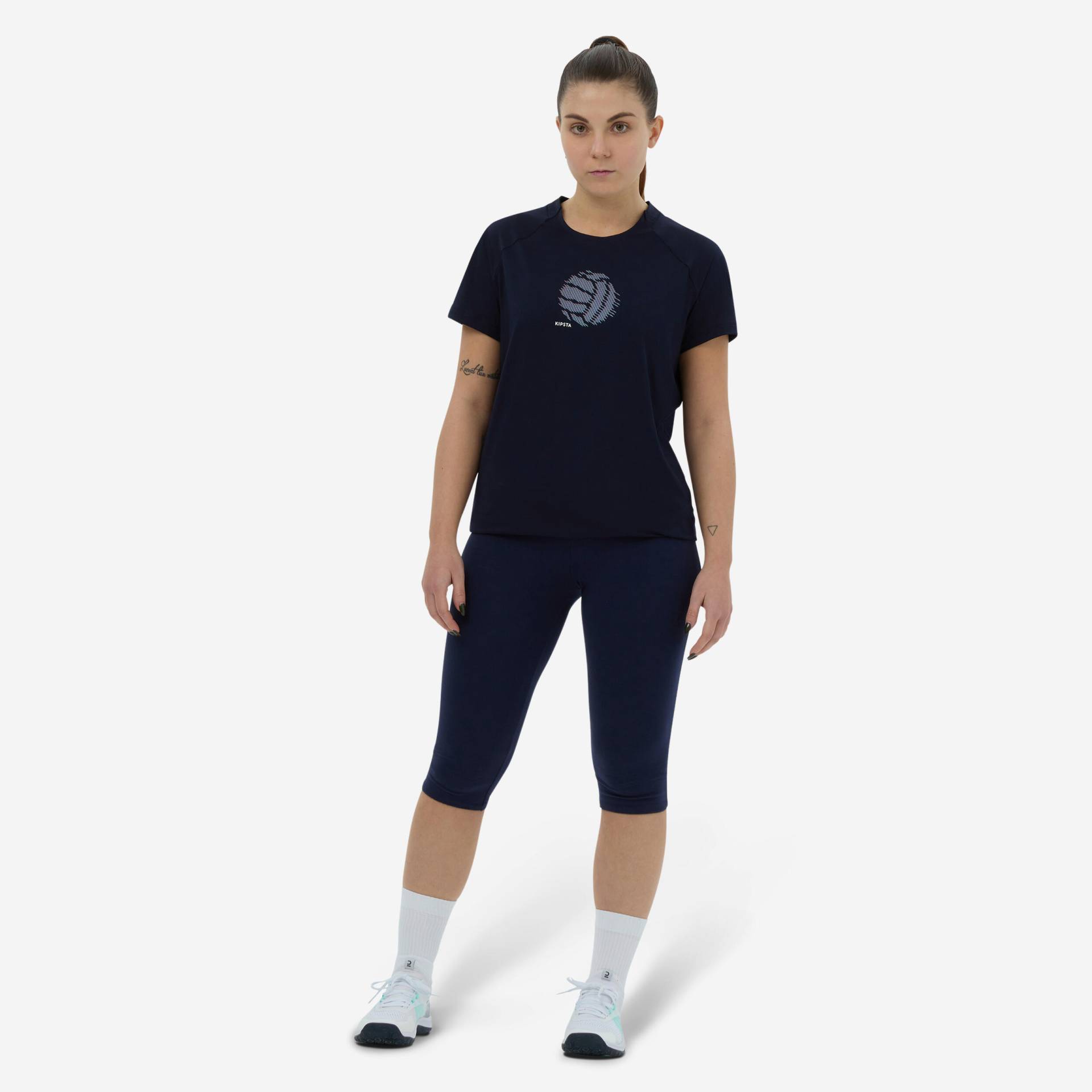 Volleyballleggings Training blau von ALLSIX