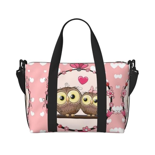 Süße Eulen-Handtasche, Umhängetasche, Reisetasche, Einzelschultertasche, Sport- und Fitness-Tasche, Reisegepäcktasche, Schwarz , Einheitsgröße Süße Eulen-Handtasche, Umhängetasche, Reisetasche, Einzelschultertasche, Sport- und Fitness-Tasche, Reisegepäcktasche, Schwarz , Einheitsgröße von ALLiYa