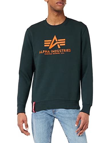 Alpha Industries Herren Basic Pullover Sweatshirt, Dunkel Petrol, S von ALPHA INDUSTRIES