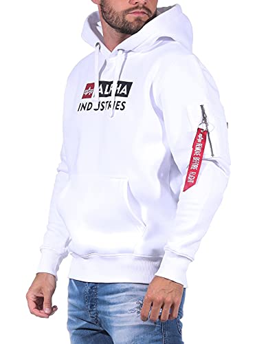 Alpha Industries Alpha Block-Logo Hoody Kapuzensweat für Herren White Alpha Industries Alpha Block-Logo Hoody Kapuzensweat für Herren White von ALPHA INDUSTRIES