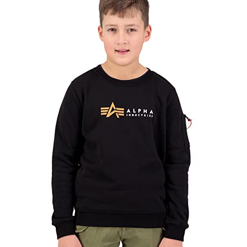Alpha Industries Alpha Label Sweater Kids/Teens Sweatshirt für Kinder Black von ALPHA INDUSTRIES