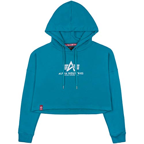 Alpha Industries Basic Hoody COS Wmn Kapuzensweat für Damen Blue Lagoon von ALPHA INDUSTRIES