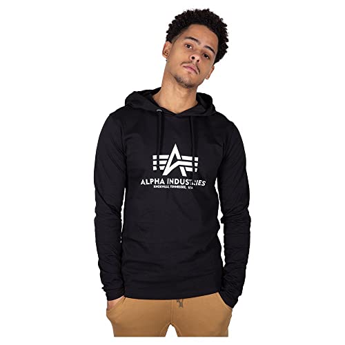 Alpha Industries Basic Hoody Kapuzensweat für Herren Black von ALPHA INDUSTRIES