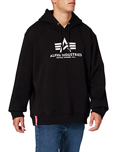 Alpha Industries Basic Hoody Kapuzensweat für Herren Black von ALPHA INDUSTRIES