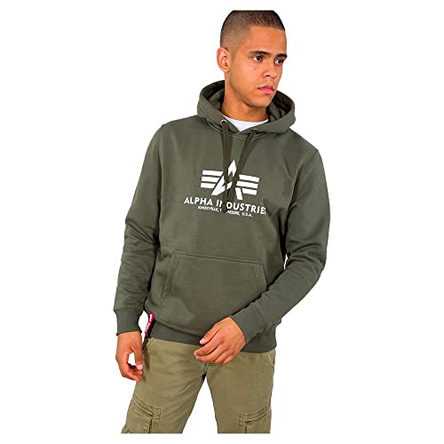 Alpha Industries Basic Hoody Kapuzensweat für Herren Dark Olive Alpha Industries Basic Hoody Kapuzensweat für Herren Dark Olive von ALPHA INDUSTRIES