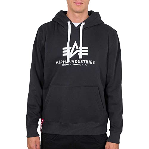 Alpha Industries Basic Hoody Kapuzensweat für Herren Iron Grey von ALPHA INDUSTRIES