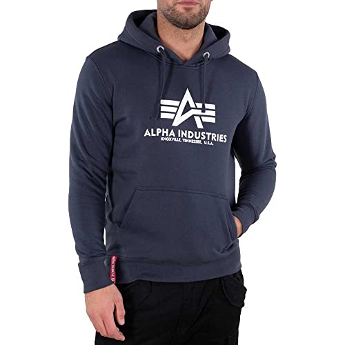 Alpha Industries Basic Hoody Kapuzensweat für Herren Navy von ALPHA INDUSTRIES