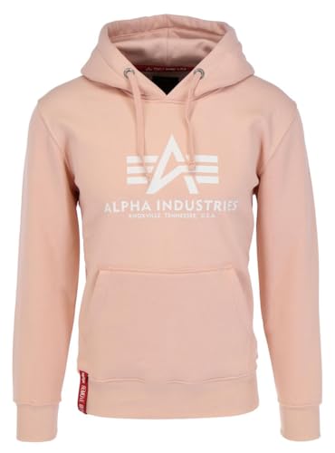 Alpha Industries Basic Hoody Kapuzensweat für Herren Pale Peach von ALPHA INDUSTRIES