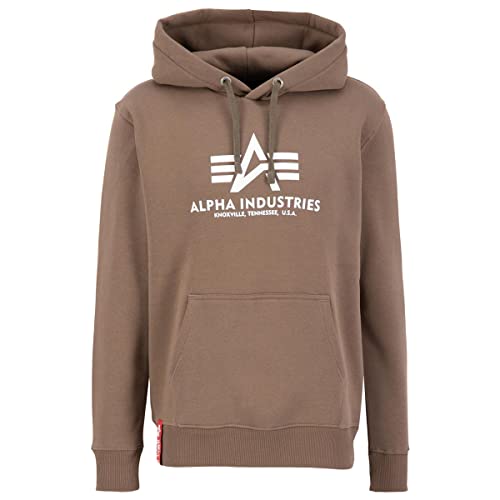 Alpha Industries Basic Hoody Kapuzensweat für Herren Taupe von ALPHA INDUSTRIES