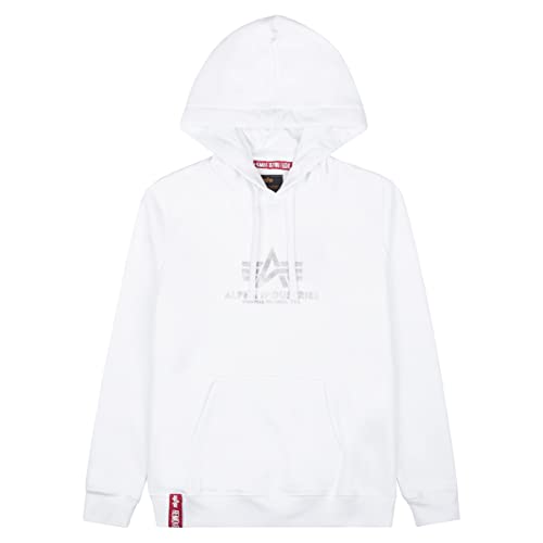 Alpha Industries Basic Hoody ML Foil Print Hoody für Herren White Alpha Industries Basic Hoody ML Foil Print Hoody für Herren White von ALPHA INDUSTRIES