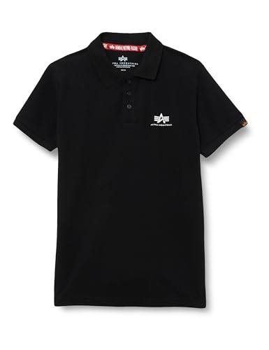 Alpha Industries Basic Polo SL II Poloshirt für Herren Black von ALPHA INDUSTRIES