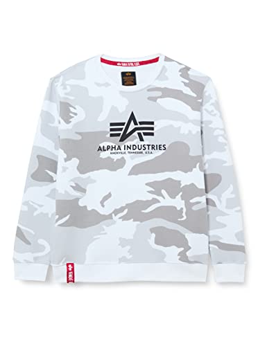 Alpha Industries Basic Sweater Camo Sweatshirt für Herren White Camo von ALPHA INDUSTRIES