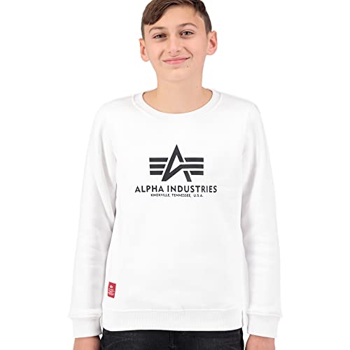 Alpha Industries Basic Sweater Kids Sweatshirt für Kinder White von ALPHA INDUSTRIES