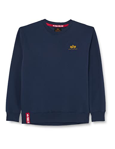 Alpha Industries Basic Sweater Small Logo Sweatshirt für Herren New Navy von ALPHA INDUSTRIES