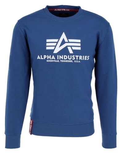 Alpha Industries Basic Sweater Sweatshirt für Herren NASA Blue von ALPHA INDUSTRIES