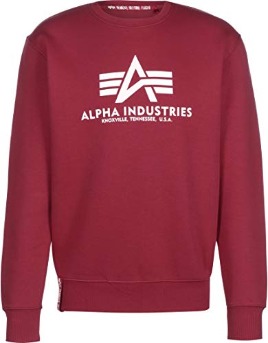 Alpha Industries Basic Sweater Sweatshirt für Herren RBF Red von ALPHA INDUSTRIES