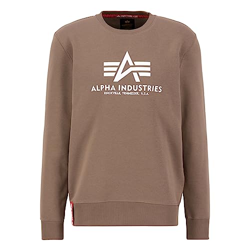 Alpha Industries Basic Sweater Sweatshirt für Herren Taupe von ALPHA INDUSTRIES