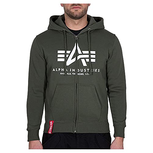 Alpha Industries Basic Zip Hoody Kapuzensweat für Herren Dark Olive Alpha Industries Basic Zip Hoody Kapuzensweat für Herren Dark Olive von ALPHA INDUSTRIES