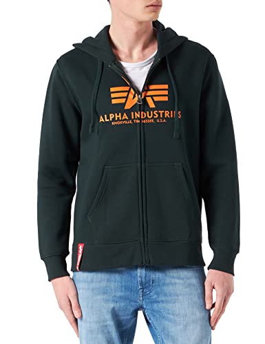 Alpha Industries Basic Zip Hoody Kapuzensweat für Herren Dark Petrol von ALPHA INDUSTRIES