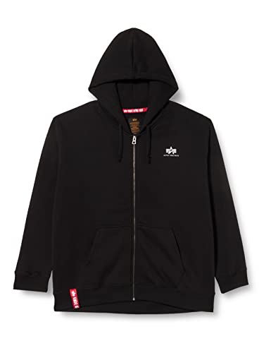 Alpha Industries Basic Zip Hoody SL Kapuzensweat für Herren Black von ALPHA INDUSTRIES