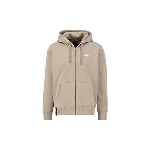 Alpha Industries Basic Zip Hoody SL Kapuzensweat für Herren Vintage Sand von ALPHA INDUSTRIES