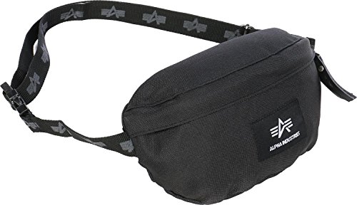 Alpha Industries Big A Oxford Waist Bag stylische Gürteltasche Black von ALPHA INDUSTRIES