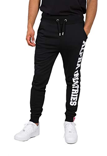 Alpha Industries Big Letters Jogger Jogginghose für Herren Black von ALPHA INDUSTRIES