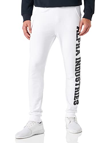 Alpha Industries Big Letters Jogger Jogginghose für Herren White von ALPHA INDUSTRIES