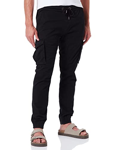 Alpha Industries Cotton Twill Jogger Freizeithose für Herren Black von ALPHA INDUSTRIES