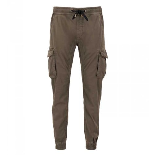 Alpha Industries Cotton Twill Jogger Freizeithose für Herren Taupe von ALPHA INDUSTRIES