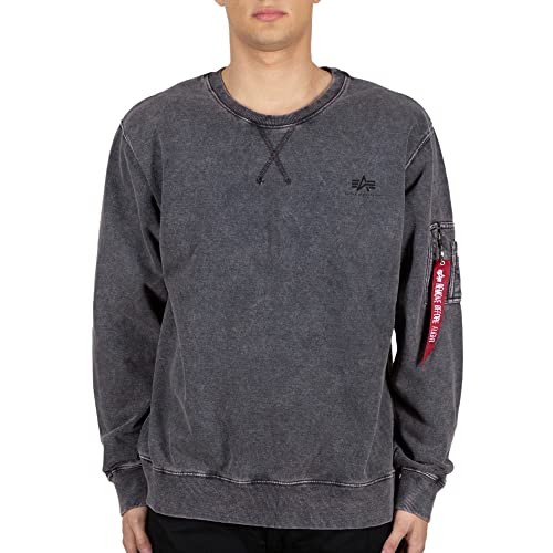 Alpha Industries Crew Sweater Sweatshirt für Herren Black von ALPHA INDUSTRIES