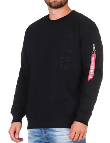 Alpha Industries EMB Sweater Sweatshirt für Herren Black von ALPHA INDUSTRIES