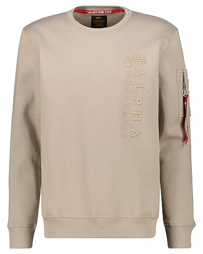 Alpha Industries EMB Sweater Sweatshirt für Herren Vintage Sand von ALPHA INDUSTRIES